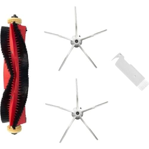 Main Brush Side Brush for Xiaomi Roborock S6 S50 S5 MAX T6, Robot Vacuum Cleaner Replacement Kit