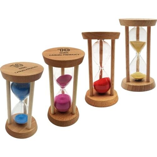 MagiDeal 10 Minutes Wooden Sandglass Hourglass Sand Timer for Classroom Teaching Kitchen Cooking