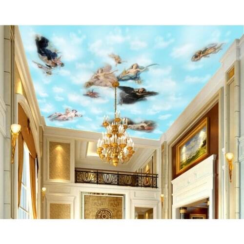 Custom 3d mural wallpaper European style Angel living room Restaurant ceiling wall painting mural panel