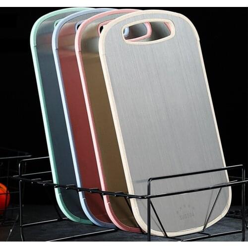 Kitchen Chopping Block 304 Stainless Steel Cutting Board Antibacterial Antimildew Fruit Vegetable Board For Kitchen