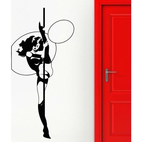 Sexy Girls Wall Stickers Hot Sexy Girl Window Sticker Striptease Night Club Dance Decor Vinyl Bar Decoraiton Wallpaper M90