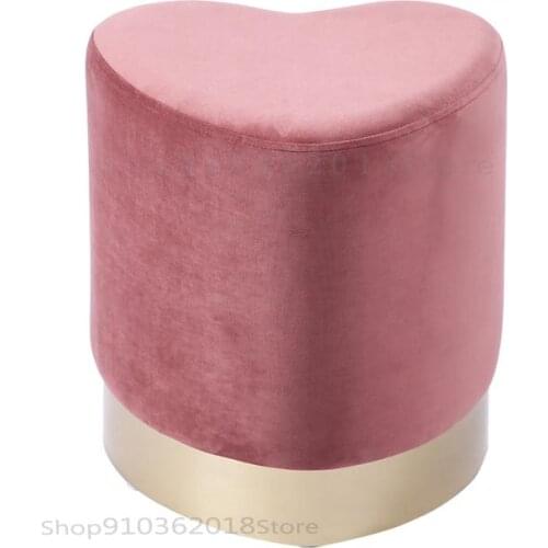 Nordic Dressing Stool Makeup Chair Simple Modern Love Footstool Shoe Changing Stool Creative Household Low Stool Light Luxury So
