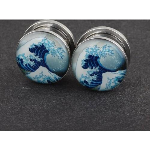JUNLOWPY Stainless Steel Ear Gauges Flesh Tunnels Plugs Stretchers Earring Expander Flesh Tunnels Body Piercing Jewelry 5-16mm