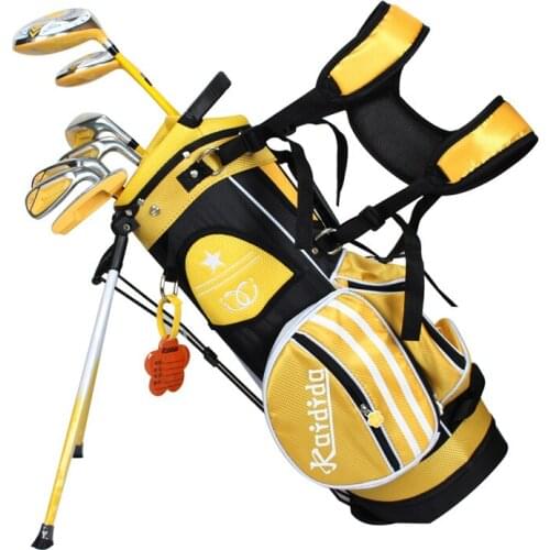 Golf Club Sets for 115-125cm Height Boy Girl Kids Junior Child Learning Iron Carbon Rod Putter Headcover Bracket Bag JA2-5