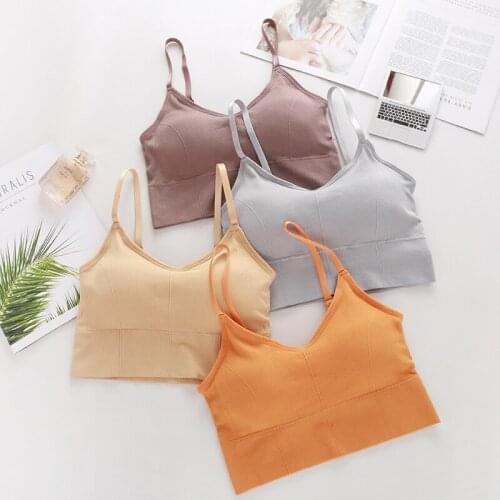 Candy Color Womens Bodysuit Underwear Big Size Push Up Bra Sporty Bra With Padding Solid Color Backless Bra For Girl Bralette