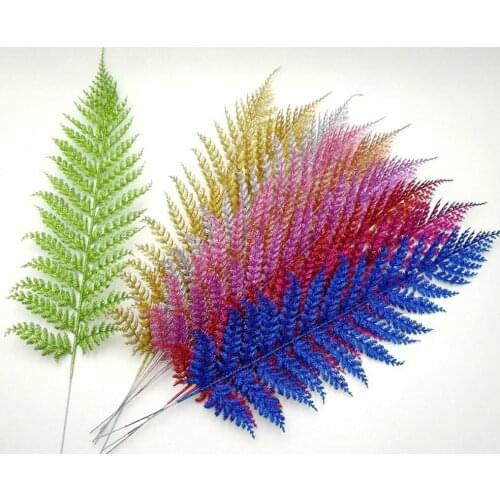 20pcs 53cm Artificial Glitter Ear of Rice Branch For Flower Arrangement Wedding Christmas Tree Party Home Garden Decoration