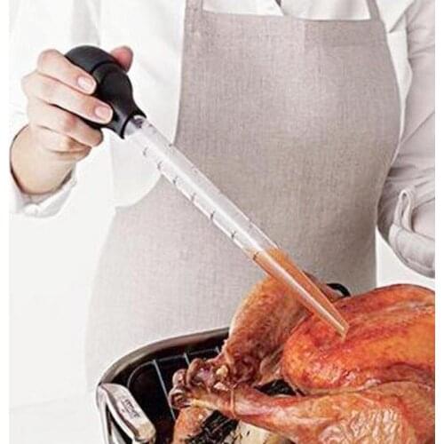 30ml 28cm New Kitchen Cooking Gadgets Turkey Oil Dropper Chicken Barbecue Food Baster Clear Tube Pipe #3