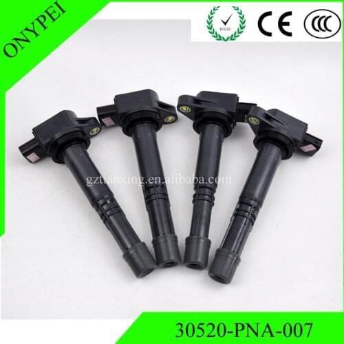4 PCS 30520PNA007 High Quality Car Ignition Coil 30520 PNA 007 For Honda Accord Civic CR-V Element S2000 Acura RSX 30520-PNA-007