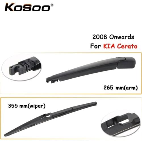 KOSOO Auto Rear Car Wiper Blade For KIA Cerato,355 mm 2008 Onwards Rear Window Windshield Wiper Blades Arm,Car Styling