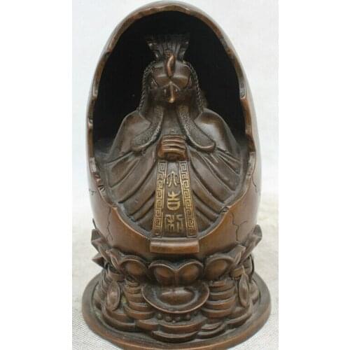 Fast shipping USPS to USA S2016 9" Chinese Bronze Folk Wealth Fengshui Zodiac Year Rooster Cock Statue sculpture