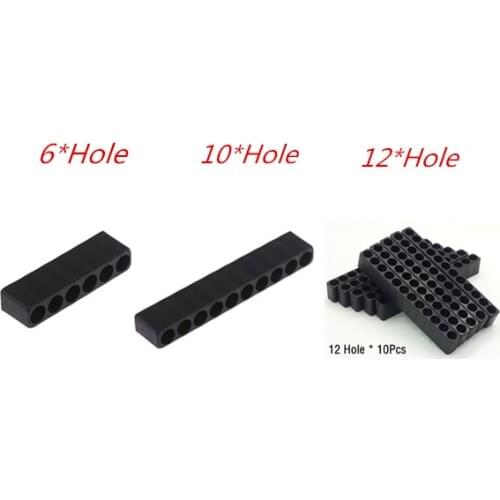 5Pcs Set 6/10/12 Holes Hex Shank Screwdriver Bit Holder Plastic Screwdriver Head Storage Drill Bit Stand For Power Accessories