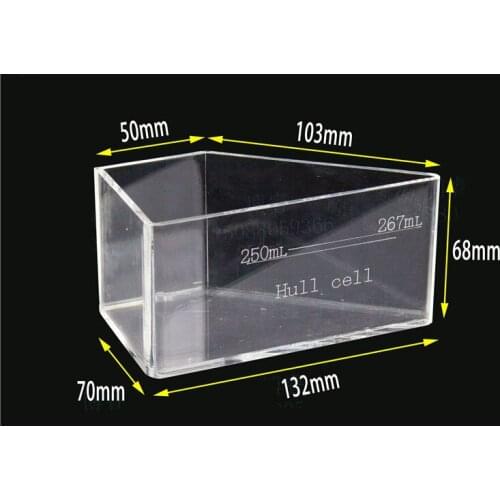 Hull Cells 267ml Subordinate Hull Cell Testing Equipment Harrington Groove Graduated Hough Groove Sub Tank Without Heating Pump