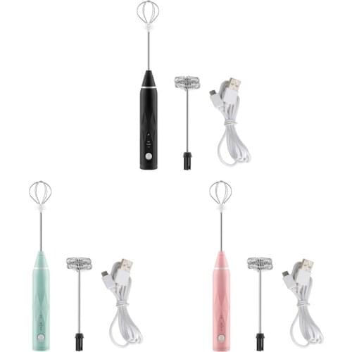 Mini USB Handheld Egg Beater w/ Spirial Stirring Rod Bubbles Stirring Rod for Sauce Dressing Mayonnaise Soup 19QE