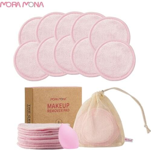 Mora Mona Reusable Washable 3-Layer Velvet Makeup Remover Round Pad For Skin Care Supplies