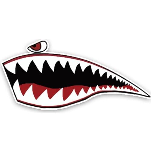 Dawasaru Sharks The Mouth Cartoon Colored Car Sticker Cover Scratch Decal Motorcycle Auto Accessories Decoration PVC,14cm*6cm