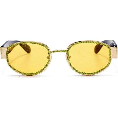 2020 New Diamond Sunglasses Women Luxury Brand Designer Punk Pilot Sun Glasses Men Oval UV400 Driving Sunglasses NX