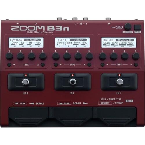 New ZOOM B3n multi-effects processor bass multi function pedal, multi effect processor for bassists