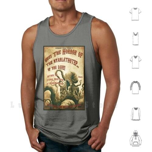 Nyarlathotep Sideshow tank tops vest 100% Cotton Horror Sideshow Freaks Nyarlathotep Cthulhu Scary Monster