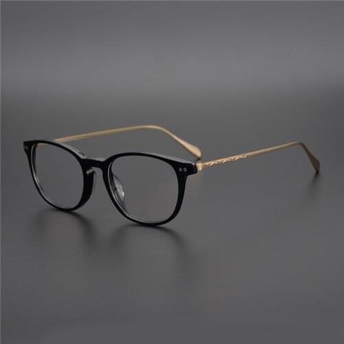 OV5338U Retro Round Vintage Acetate Eye Glasses Frame Men Women Heath Spectacle Eyeglasses Myopia Optical Eyewear Frames