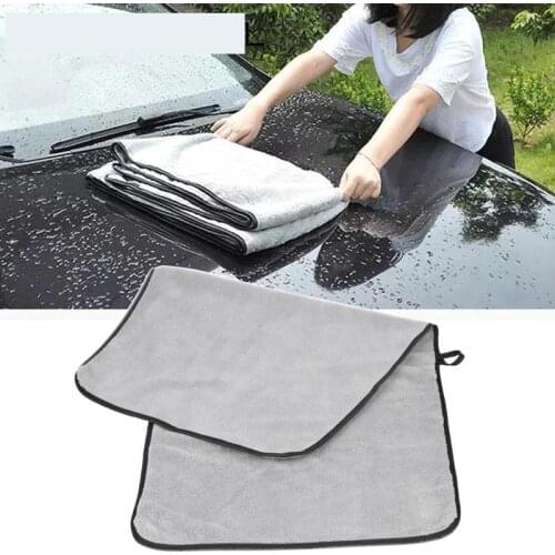 Microfiber Towel Car Wash Cloth Auto Cleaning Door Window Care Thick Strong Water Absorption For Car Home Automobile Accessories