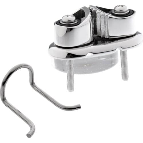MagiDeal Professional Boat Cam Cleat With Wire Fairlead - 316 Stainless Steel for Marine Boat Kayak Canoe Dinghy Acce 65 x 34mm