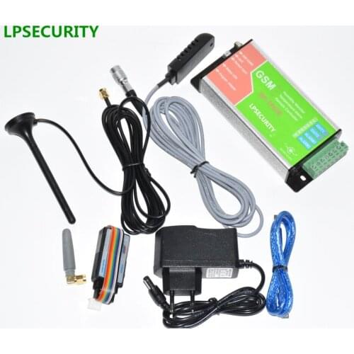 LPSECURITY GSM remote control Alarm controller,Temperature Monitoring, data logger report with Humidity temperature sensor