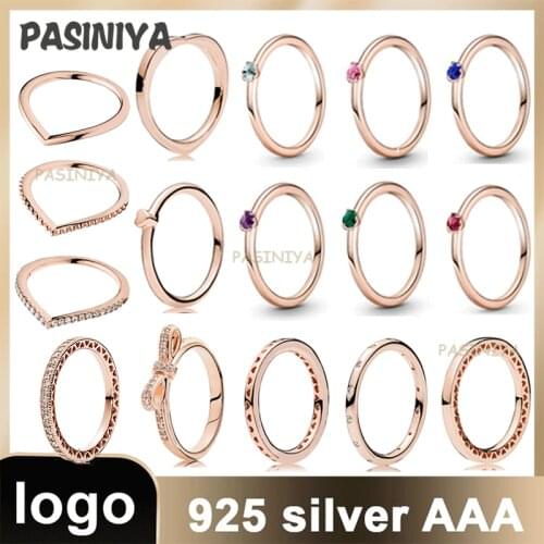 R6 Pre-Autumn 2021 Collection Charms Sparkling Overlapping Ring Hearts Ring With Logo For Woman Crossover 925 Sterling Silver