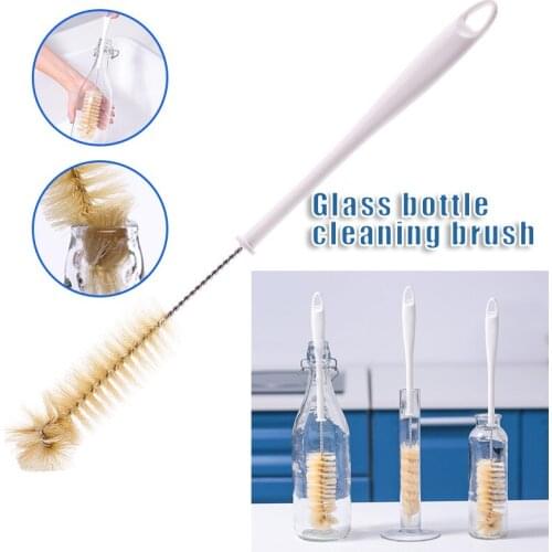 Long Handle Pig Hair Cleaning Brush Small Bottle Mouth Cleaning Brush Cleaning Tool For Wine Bottle/Glass Bottle can CSV