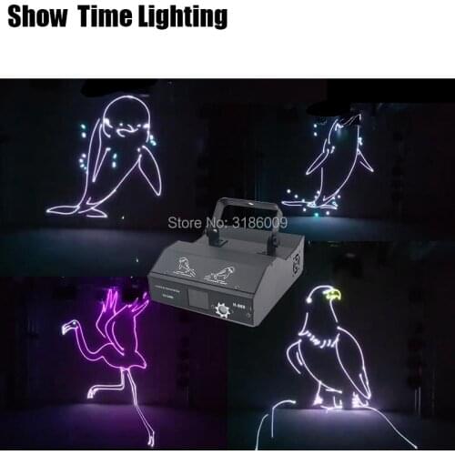 Dolphin Ostrich Eagle Time Tunnel 3D Cartoon Effect Disco Laser Good Use For Home Party KTV Night Club Wine Bar Laser Show