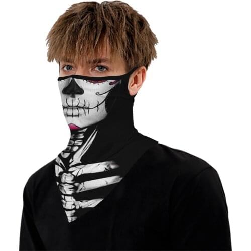 Halloween Clown Print Triangle Face Mask Women Men Sports Bandana Hanging Ear Balaclava Motorcycle Half Face Shield Wholesale