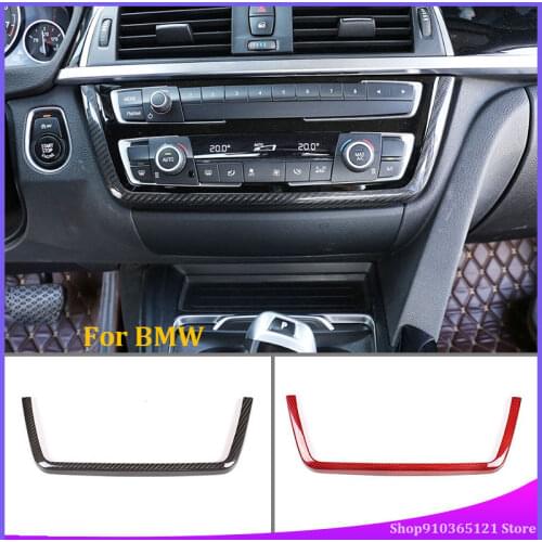 For BMW 3 4 Series 3GT M3 M4 2014-2019Real Carbon Fiber Car Center Central Panel U-shaped Decorative Strip