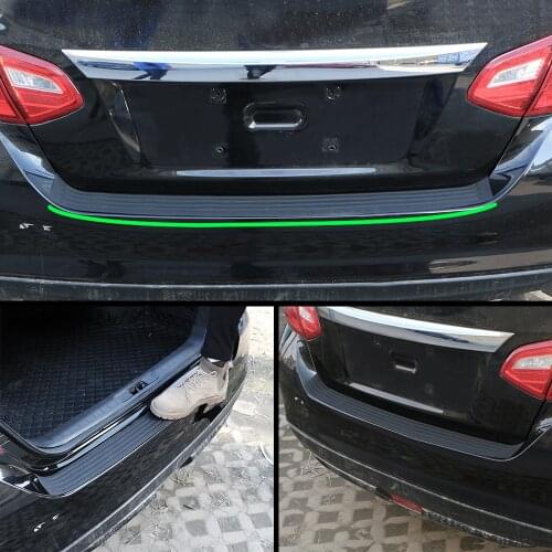 Universal Car Front Rear Bumper Protector Corner Guard Scratch Strip Sticker Rubber Black Auto Bumper Protection Adhesive Plate