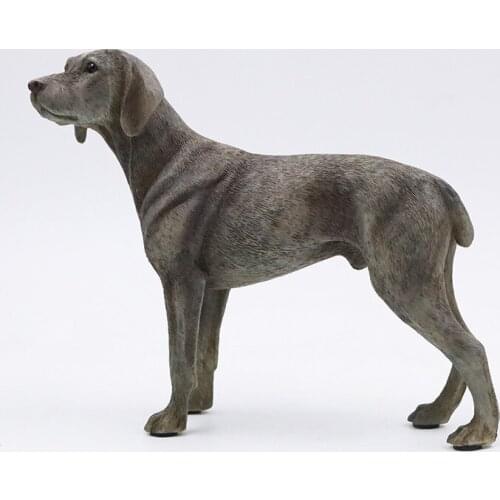 WEIMARANER ART SCULPTURE SIMULATED ANIMAL DOG FIGURINES MINI HANDICRAFTS RESIN CRAFT HOME DECORATION COLLECTION R4799