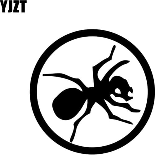 YJZT 15.7CM*15.7CM Lovely Ant Vinyl Decal Car Sticker Black/Silver C19-0455