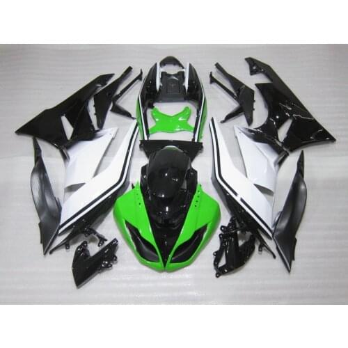 Green white Fairings ZX6R 2009 2011 2010 High quality Fairing kit For Kawasaki ninja ZX 6R 09 10 11 g75