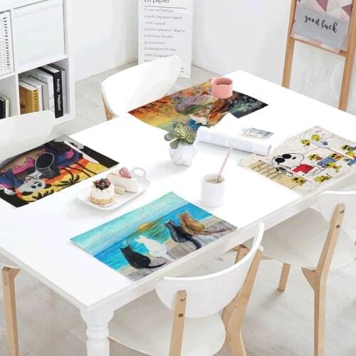 Animals Set Meal Mat Tiger Lion Donkey Wagon Butterfly Bear Wolf Dining Table Decoration Supplies Wedding Party Camping Decor