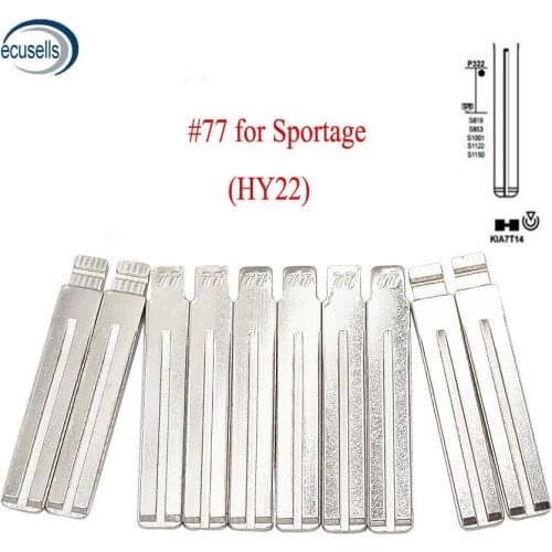 10pcs/lot,Remotes Flip Blade 77# for KD Remote Key ,NO.77 Kia7T14 Uncut Blade for IX35 New Sportage