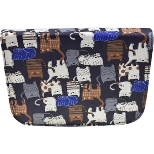 3 Cats Styles Crochet Hook Pouch Cute Storage Bag Empty Box Knitting Kit Case Organizer Bag For Sewing Crochet Needles Tool