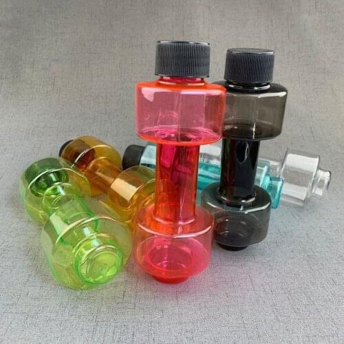 4 Colors Sports Water Bottles 550ml Leakproof Portable Unbreakable My Sports Plastic Bottle Shaker BPA Fitness Dumbbell Unisex