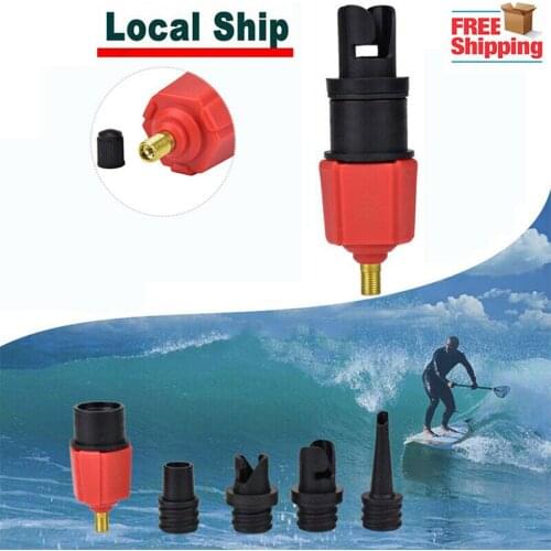 Sup Air Pump Adapter Inflatable Paddle Rubber Boat Kayak Air Valve Adaptor Tire Compressor Converter 4 Nozzle Boat accessories