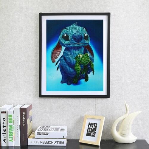 Special Shaped Diamond Painting Animals Big Ear 5D DIY Picture Of Rhinestones Partial Round Drill Diamond Embroidery 30x40cm