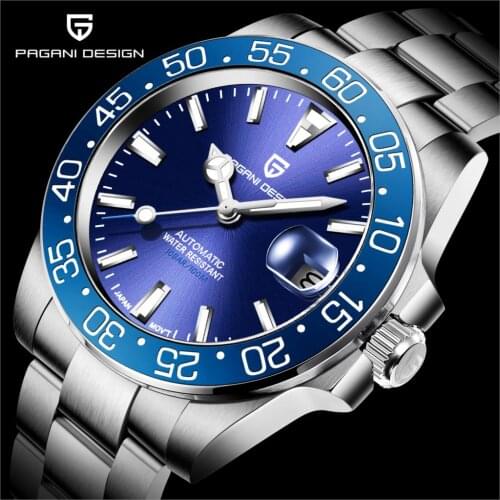 Pagani Design 2021 Top Brand New Fashion Casual Mens Mechanical Watch Stainless Steel Sapphire Waterproof Automatic Watch Reloj