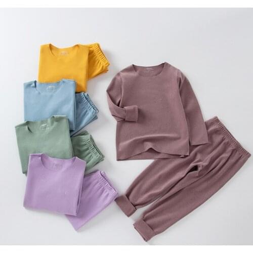 Childrens Winter Clothes Baby Girl Underwear Set Kids Boy Long-sleeved Undershirt Pants Suits Casual Thermal Clothing Pajamas