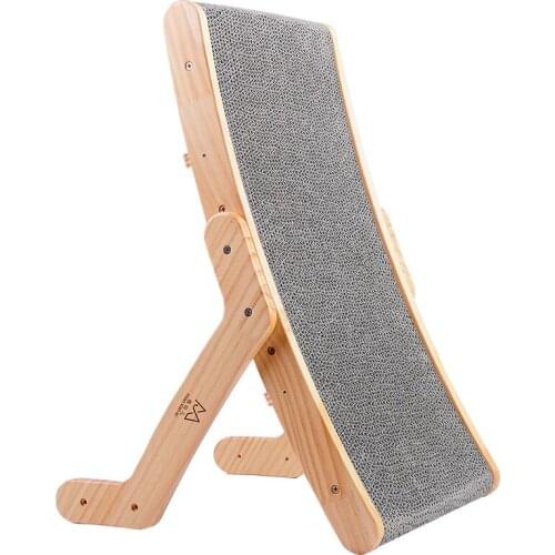 Cat Scratcher Solid Cat Scratch Toy Wood Board Claw Grinder Corrugated Cardboard Nest Vertical Sofa Protector for Cat Kitten Toy