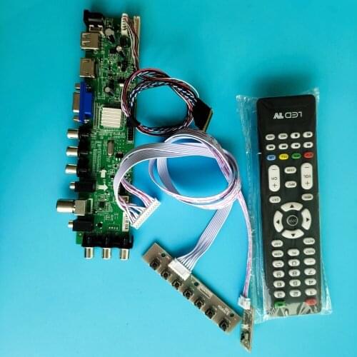 Kit For B116XW01 V0/B116XW01 V1 1366X768 digital DVB-T DVB-T2 40pin HDMI AV LED USB VGA TV Signal controller board 11.6" remote