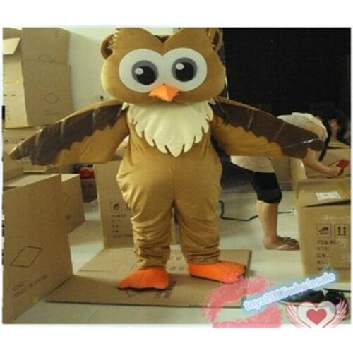 Big Brown Owl Mascot Costume Outfits Suits Cosplay Game Party Dress Adults Sizes Event Unisex Cartoon Apparel Cosplay Halloween