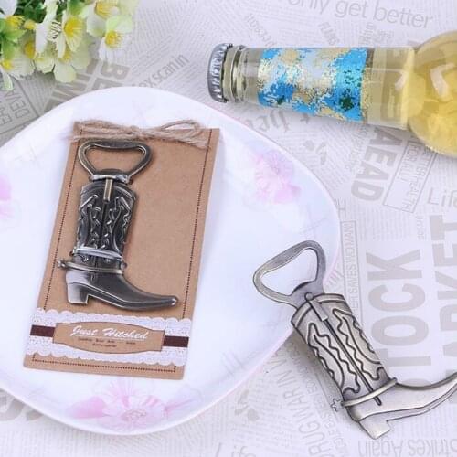 Wedding Small Gift Alloy Cowboy Boots Beer Bottle Opener Shoes Wine Bottle Openeers Kitchen Gadgets Cool