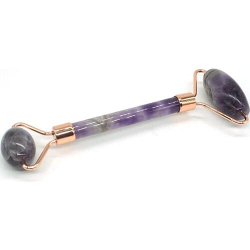 Facial Massage Roller natural Amethyst Practical Jade Face Anti Wrinkle Body Head Portable Beauty Health Care Tools