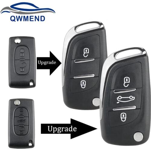 Modified Flip Car Key Shell Case for Citroen C2 C4 C5 Berlingo Xsara Picasso for Peugeot 306 407 807 Partner VA2/HU83 2/3BUT