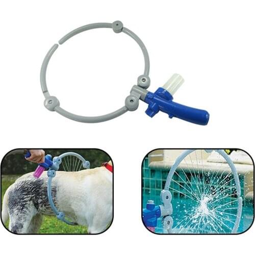 Pet Dog Shower Head Cleaner 360 Degree Bath Ring Folding Pet Bathing Ring All-around Cleaning Shower Ring Pet Bath Accessories